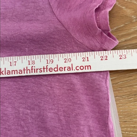 J. Jill Love Linen T Shirt Top Womens XL Pink Short Sleeve 100% Linen Lagenlook - Picture 10 of 10
